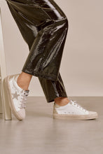 Load image into Gallery viewer, White & Champagne Low Top Star Sneakers Golden Goose Dupe