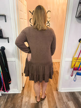 Load image into Gallery viewer, Brown Babydoll Tiered Ruffle Dress (Sizes: S-3XL)