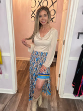 Load image into Gallery viewer, Floral Print Ruffle Maxi Skirt