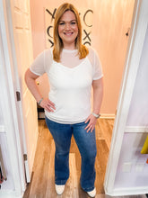 Load image into Gallery viewer, White Sheer Mesh Tank & Top