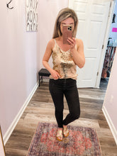 Load image into Gallery viewer, Dark Champagne Sequin Top