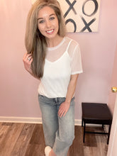 Load image into Gallery viewer, White Sheer Mesh Tank & Top