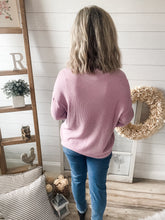 Load image into Gallery viewer, Lilac Ribbed Mock Neck Sweater