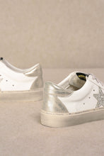 Load image into Gallery viewer, White & Champagne Low Top Star Sneakers Golden Goose Dupe