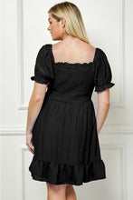 Load image into Gallery viewer, Plus Size Black Smocked Dress