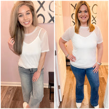 Load image into Gallery viewer, White Sheer Mesh Tank & Top