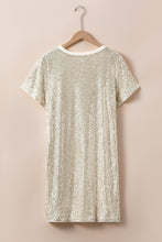 Load image into Gallery viewer, Plus Size Champagne Sequin Dress