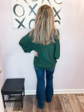 Load image into Gallery viewer, Merry Embroidered Green Turtleneck Sweater