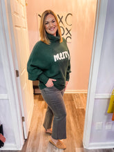Load image into Gallery viewer, Merry Embroidered Green Turtleneck Sweater