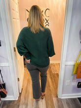Load image into Gallery viewer, Merry Embroidered Green Turtleneck Sweater