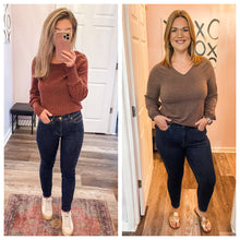 Load image into Gallery viewer, JUDY BLUE Dark Blue Mid Rise Tummy Control Skinny Jeans (Sizes: 0-24)