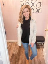 Load image into Gallery viewer, Light Khaki Corduroy Feeling Sherpa Lined Shacket