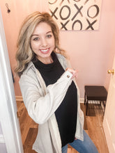 Load image into Gallery viewer, Light Khaki Corduroy Feeling Sherpa Lined Shacket