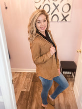 Load image into Gallery viewer, Mocha Corduroy Feeling Sherpa Lined Shacket