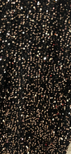 Load image into Gallery viewer, Black Velvet Like & Dark Golden Brown Sequin Slit Dress