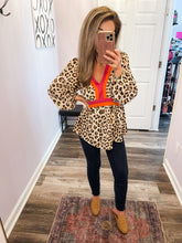 Load image into Gallery viewer, Leopard & Pink/Orange Long Sleeve Top