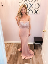 Load image into Gallery viewer, 2 Piece Fringed Crop Top & High Waisted Maxi Skirt Set