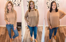 Load image into Gallery viewer, Camel Turtleneck Side Slit Sweater