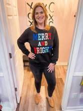 Load image into Gallery viewer, Black Merry & Bright Lightweight Pullover (S-3XL)