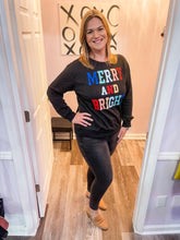 Load image into Gallery viewer, Black Merry & Bright Lightweight Pullover (S-3XL)