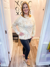 Load image into Gallery viewer, Plus Size Apricot & Tan Aztec Sweater (Sizes: 1XL-4XL)