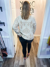 Load image into Gallery viewer, Plus Size Apricot & Tan Aztec Sweater (Sizes: 1XL-4XL)