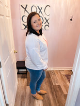 Load image into Gallery viewer, White With Pink Christmas Trees Lightweight Pullover