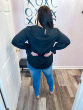 Load image into Gallery viewer, Black Bubble Long Sleeve Top