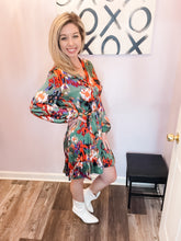 Load image into Gallery viewer, Green Multi Colored Graffiti Lightweight Dress