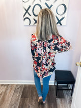 Load image into Gallery viewer, Multi Colored Floral Pattern Long Sleeve Top