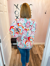 Load image into Gallery viewer, Multi Colored Paisley Print Long Sleeve Top