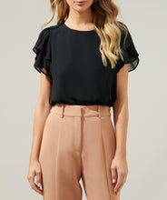 Load image into Gallery viewer, Black Layered Sleeves Top