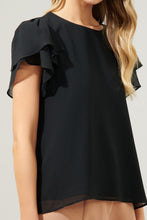 Load image into Gallery viewer, Black Layered Sleeves Top