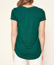 Load image into Gallery viewer, Emerald Green V-Neck Jersey Top