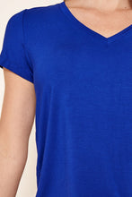 Load image into Gallery viewer, Royal Blue V-Neck Jersey Top