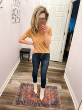 Load image into Gallery viewer, Camel V-Neck Jersey Top