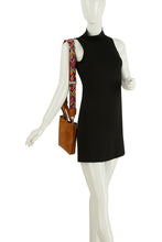 Load image into Gallery viewer, Grey & Aztec Guitar Strap Mini Tote Crossbody Bag