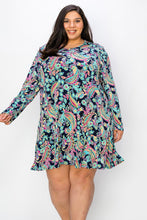 Load image into Gallery viewer, (Sizes: 3XL-5XL) Plus Size Paisley Print Dress