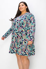 Load image into Gallery viewer, (Sizes: 3XL-5XL) Plus Size Paisley Print Dress