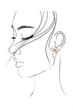 Load image into Gallery viewer, Dainty Rope Design Bow Earrings