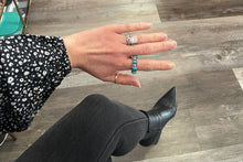 Load image into Gallery viewer, Multi Turquoise Semi Stone & Silver Ring