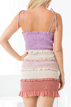 Load image into Gallery viewer, Multi Colored Ruffled Smocked Dress