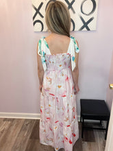 Load image into Gallery viewer, Multi-Colored Floral Abstract Print Maxi Dress