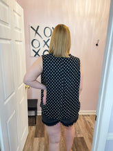 Load image into Gallery viewer, Plus Size Black & Ivory Tassel Top