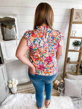 Load image into Gallery viewer, Lilly Inspired Floral & Striped Lightweight Top