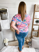 Load image into Gallery viewer, Lilly Inspired Floral V Neck Lightweight Top
