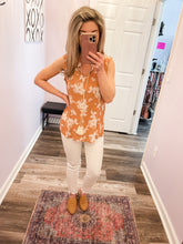 Load image into Gallery viewer, Dark Tan & Cream Tassel Top