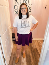 Load image into Gallery viewer, Purple Flared Pleated Skort (Built In Shorts) XS-3XL