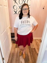 Load image into Gallery viewer, Wine Flared Pleated Skort (Built In Shorts) XS-3XL