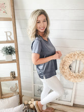 Load image into Gallery viewer, Silky Feeling Short Sleeve Top